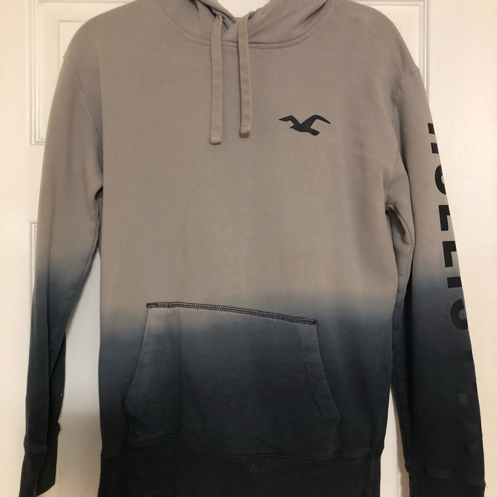 Hollister Men's Gray blue‎ Ombre Hoodie men’s size small